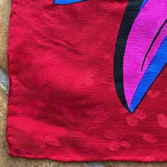 YSL Maximalist Vintage Large Square Silk Scarf with Bird in Flight - Minor Flaws - Picture 5 of 12